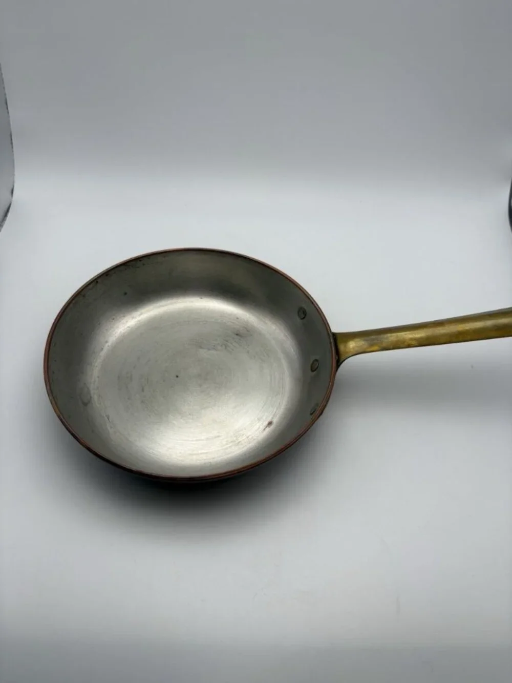 Tagus Portugal Copper Frying Pan Brass Handle Vintage Skillet 6 Inch